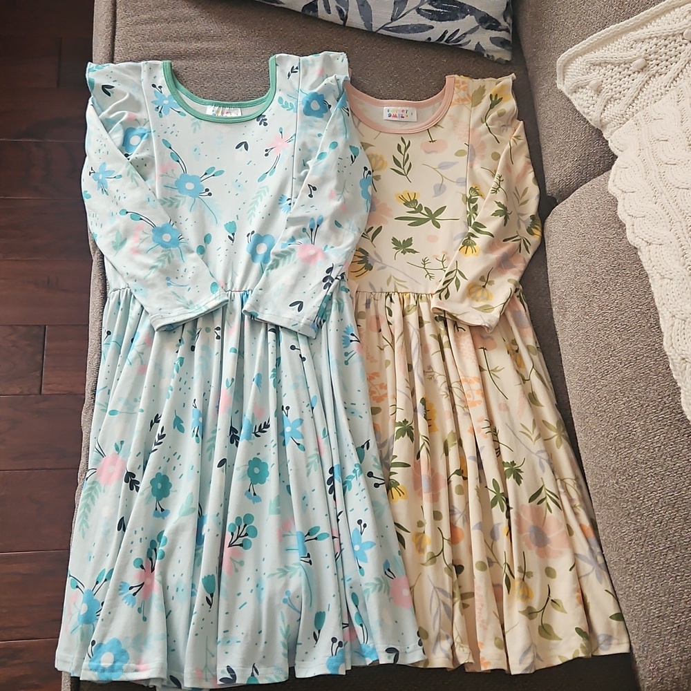 DotDotSmile Floral Ruffle Dress Set